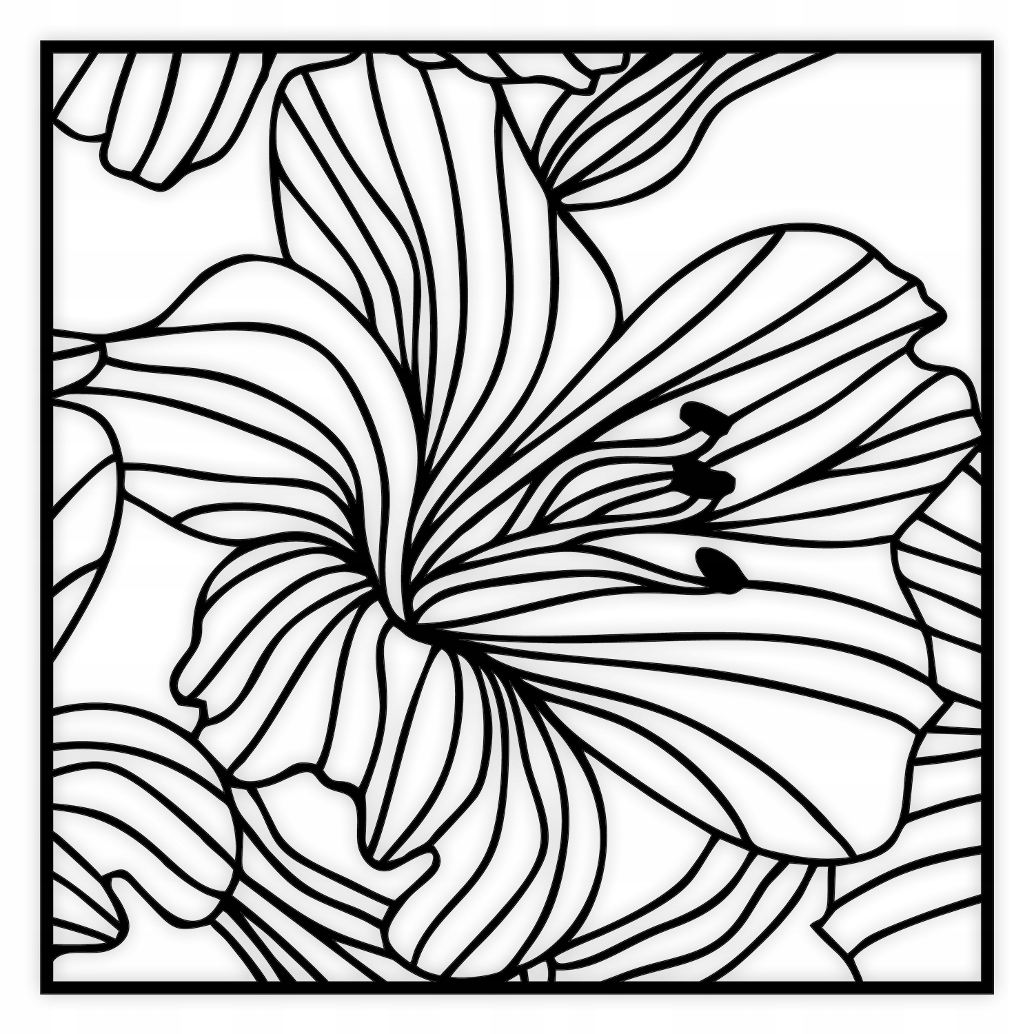 Dekoracja ścienna 3D A72 KWIAT 60cm obraz