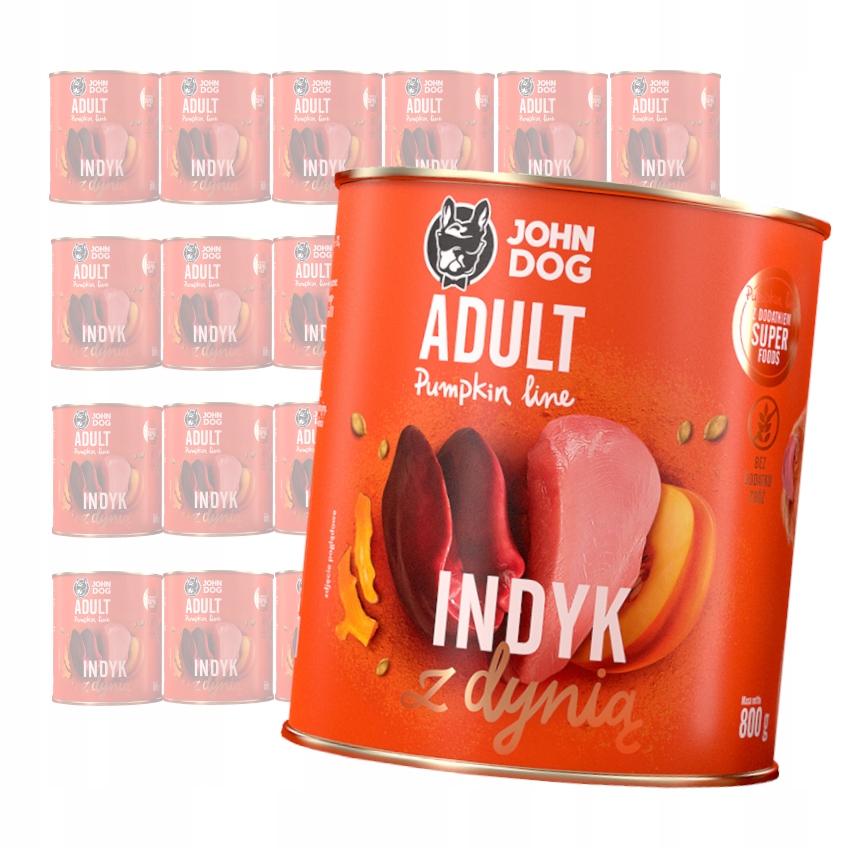 Levně John Dog mokré krmivo pro psy Krůta a Vlhké Krmivo 24x800g