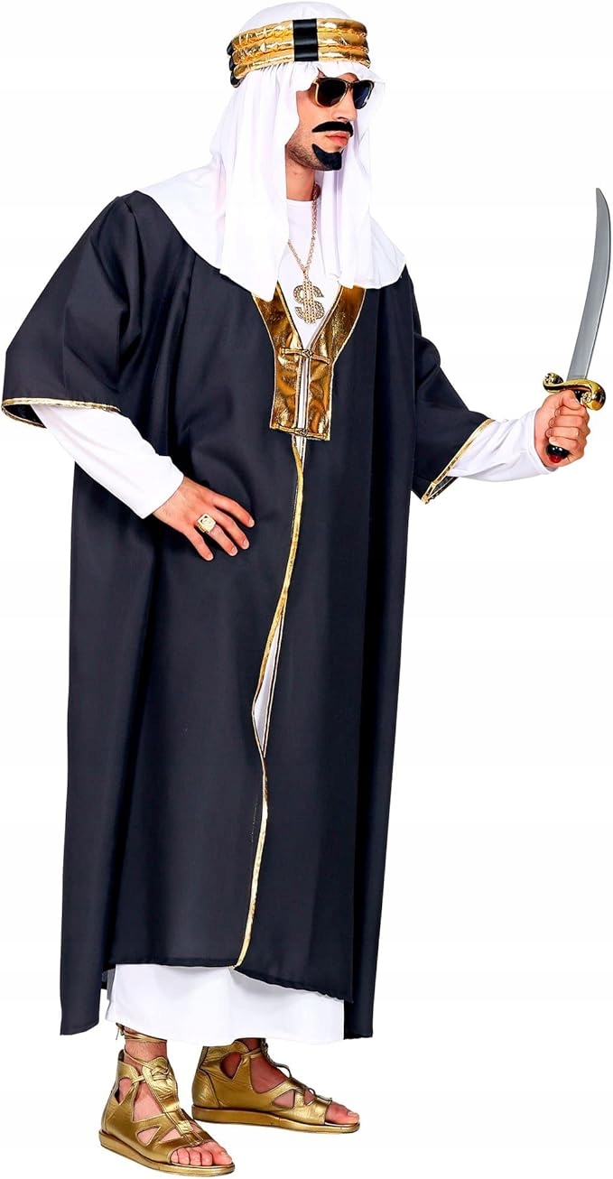 Kostým Převlek Šejk Arab Sheik Arabský Princ Sultán Boháč Na Halloween