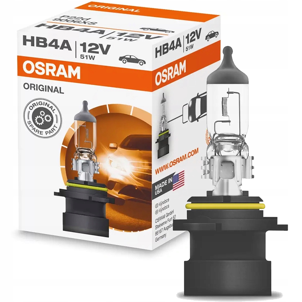 Osram HB4A Żarówka Samochodowa Sylvania Original Oem 12V 51W Prosty Trzonek