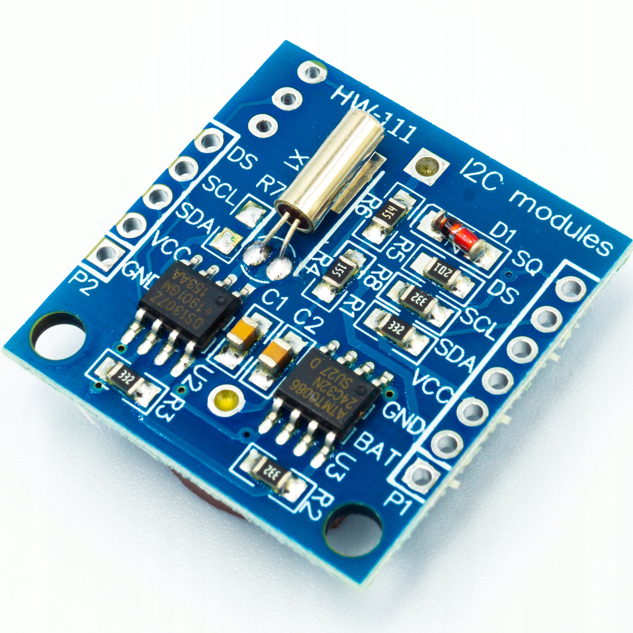 Zegar czasu rzeczywistego RTC DS1307 HW-111 moduł Arduino na baterię CR2032 Producent Mikrobot