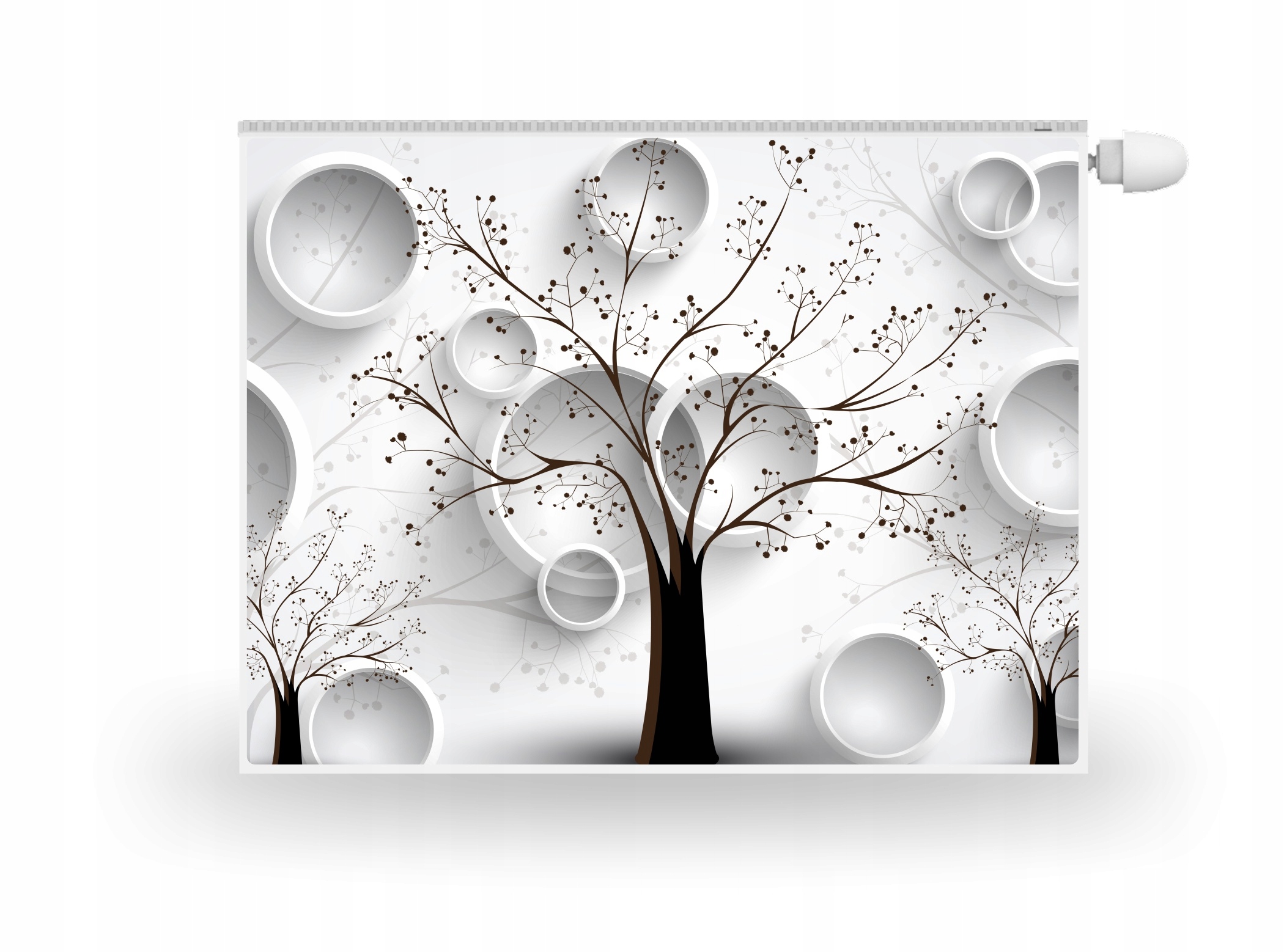 

Mata Magnes Na Kaloryfer Abstrak Okręgi Drzewa