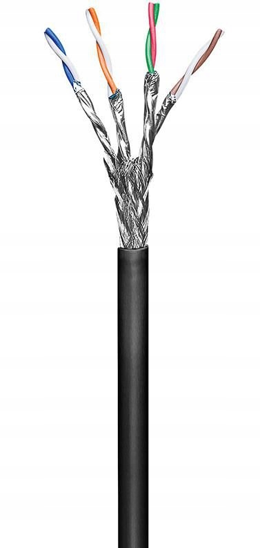 MicroConnect S/FTP CAT6 Zewnętrzny 100m Czarny