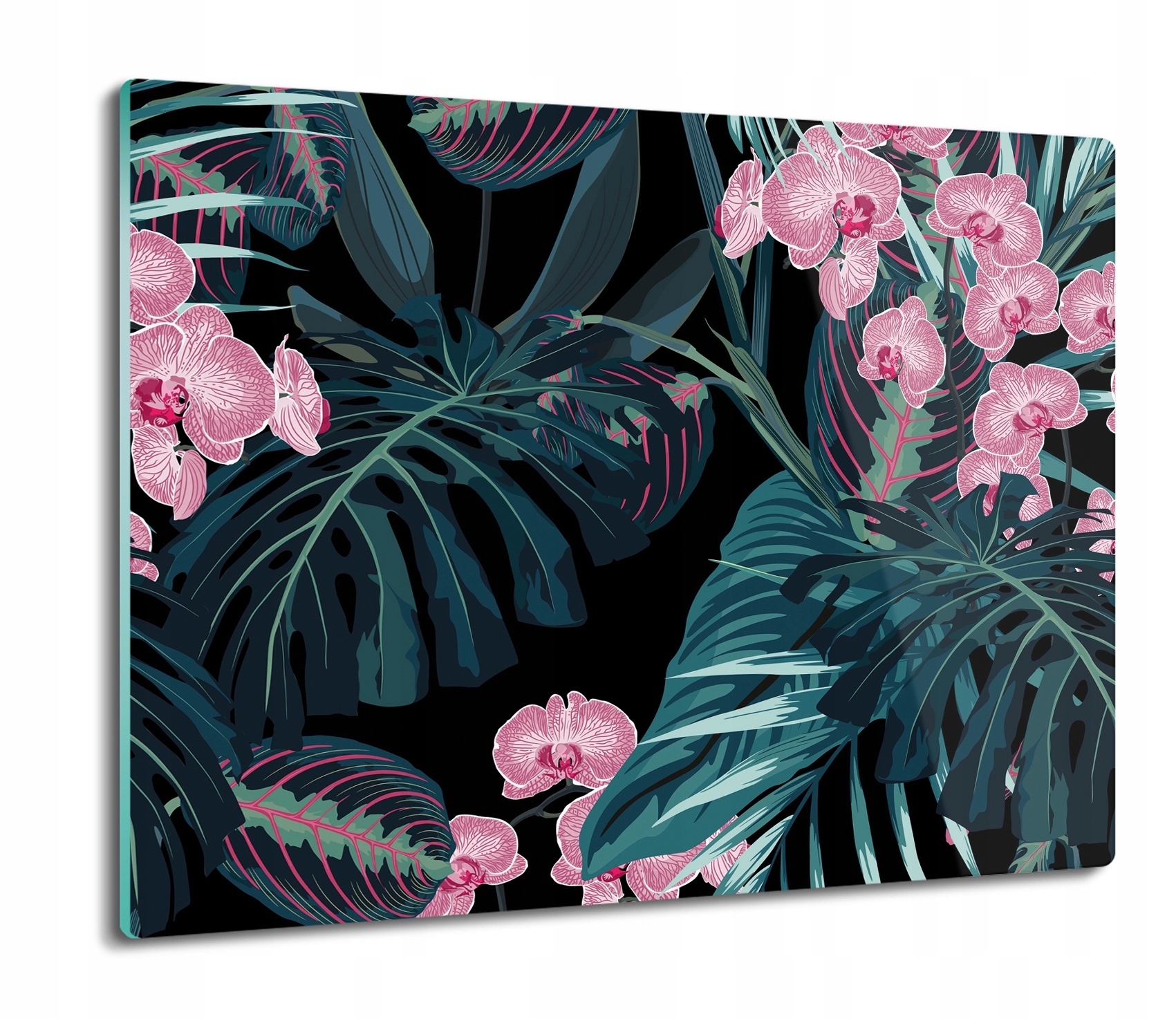 Listy orchideje 60x52 skleněná kuchyňská deska