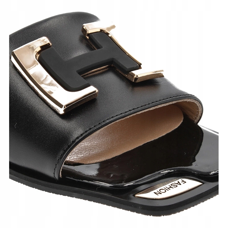 Czarne Klapki Ravini Eleganckie Obuwie Damskie Rozmiar 40