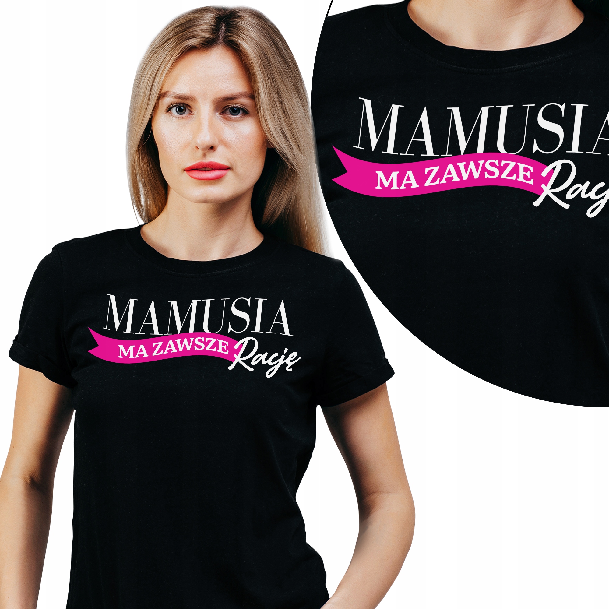 

Koszulka Damska Mamusia ma Zawsze Rację MiX L