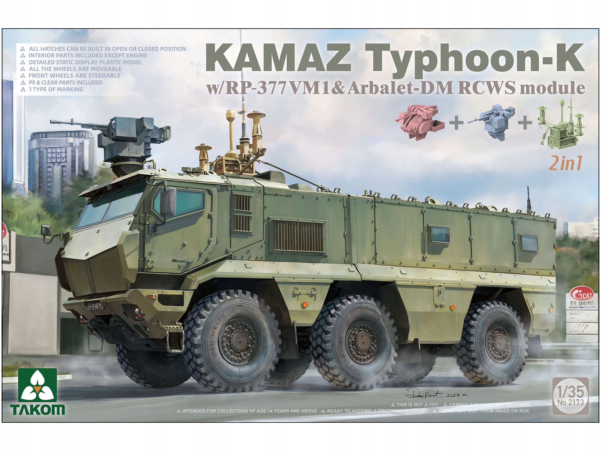 Přepravka KamAZ-63968 Typhoon-K model 2173 Takom