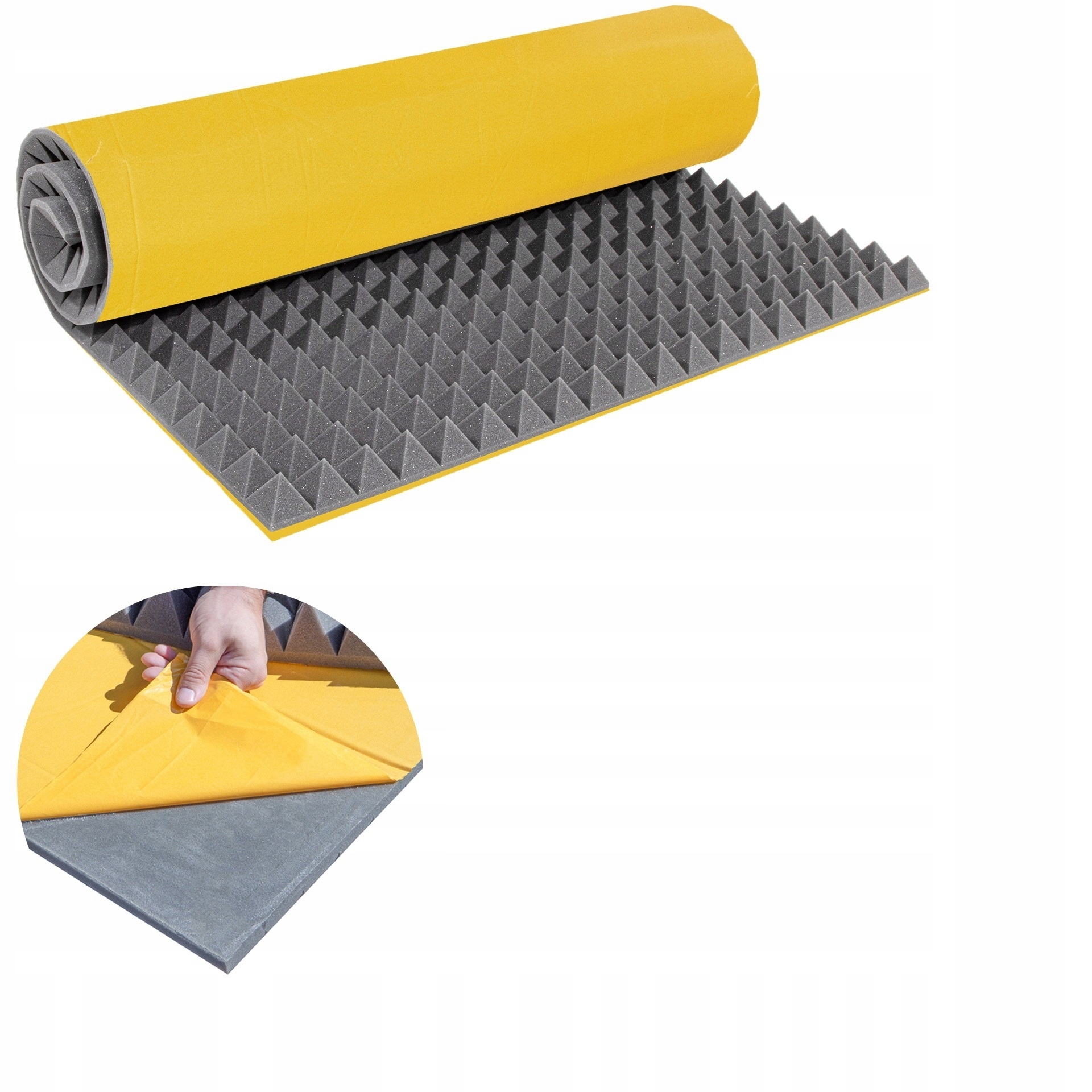 Akustická pěna Pyramida samolepicí 5 cm – snadná instalace absorbéru