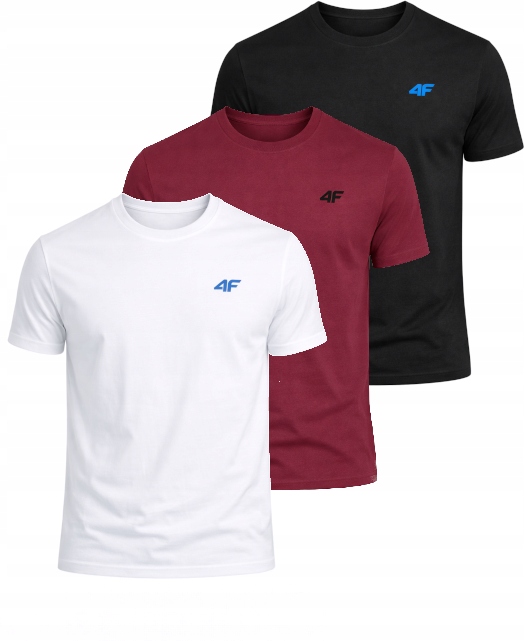 Męska koszulka zestaw 3 sztuk 4F T-shirt 3-pak TSHM3986 20S+10S+60S XL