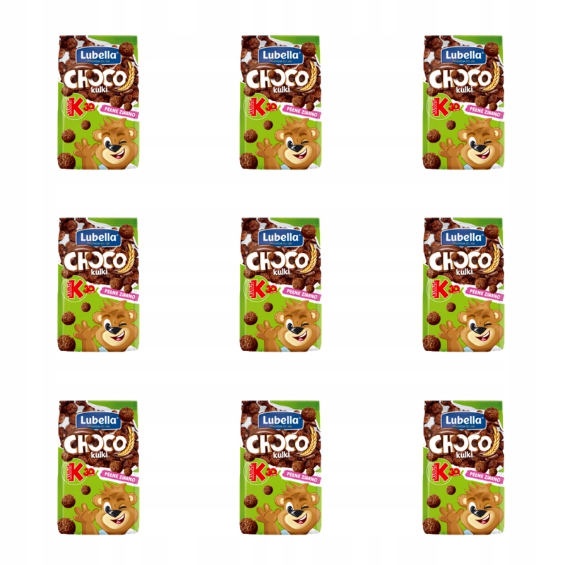 Lubella Mlékovky Choco Kuličky Obilné kuličky s čokoládovou příchutí 500 g X9