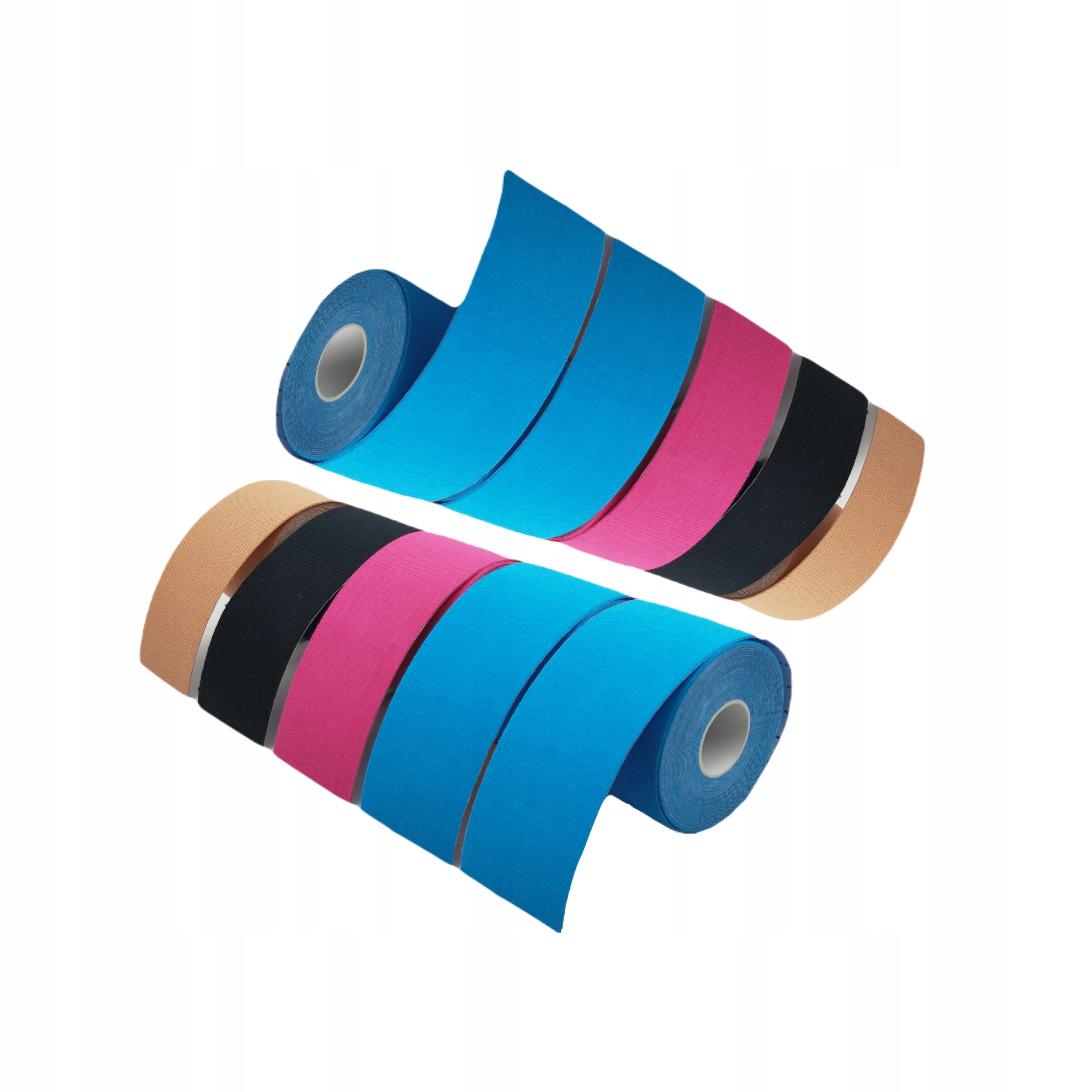 10x Taśma Plastry Kinesio Kinesiotaping Tape Tejp Tejpy 5cm 5m Kinezjologia