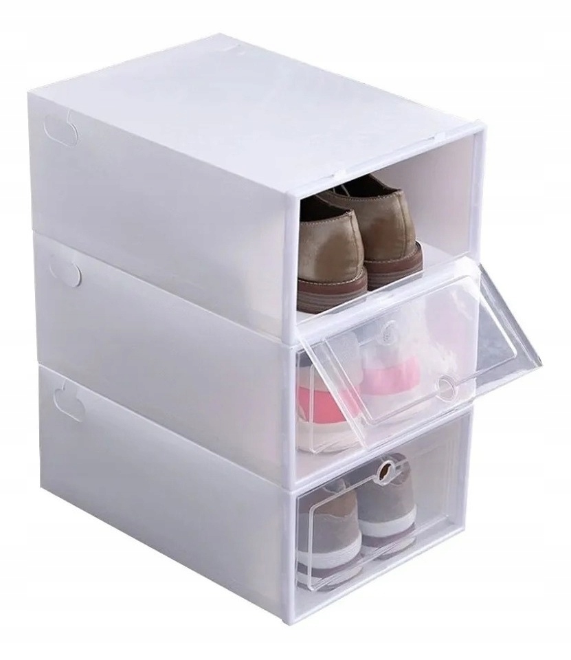 Modułowy organizer na buty z przezroczystą szufladą