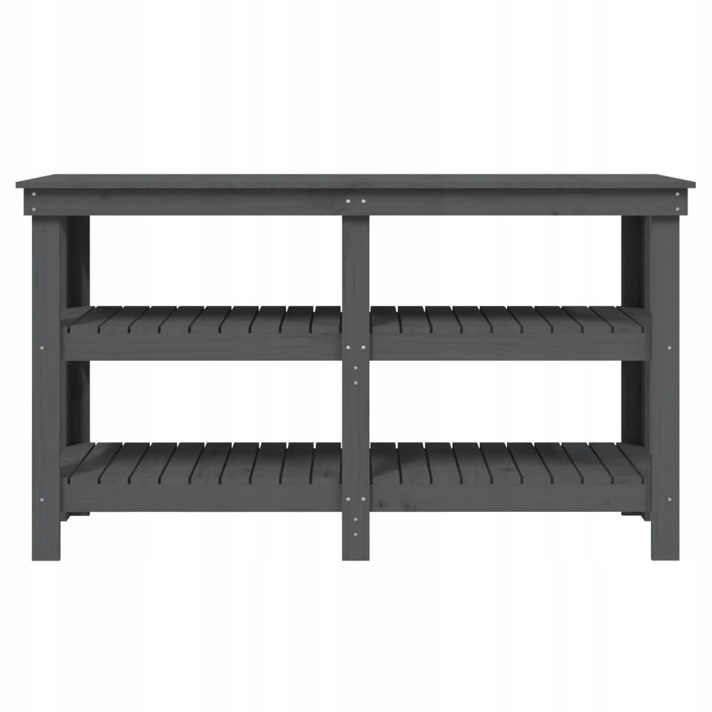 Stolik roboczy, szary, 142,5x50x80 cm, lite drewno Kod producenta 8720845641764