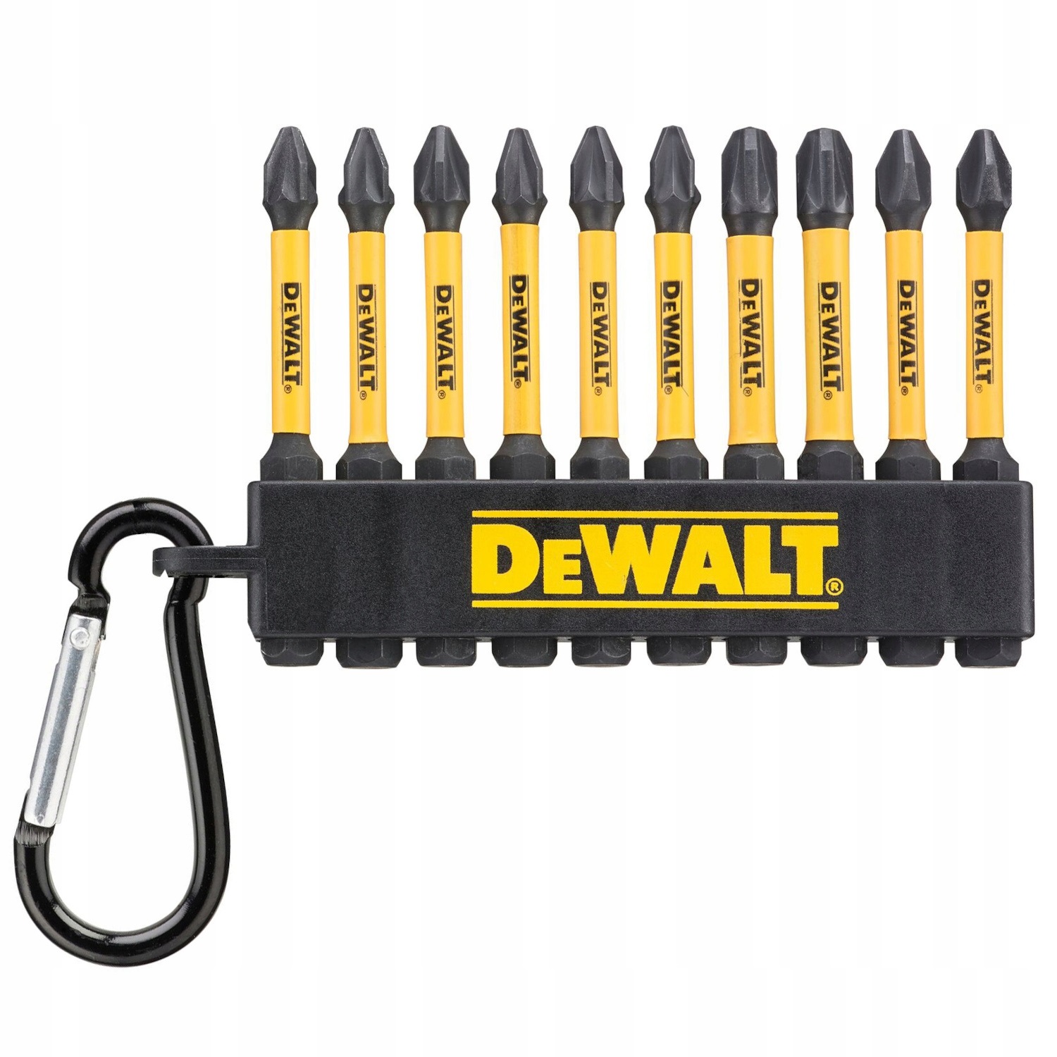 Dewalt Zestaw bitów Bity Udar udarowych PZ2 PZ3 PH2 57mm 10sz brelok DT7274