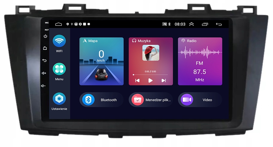 Rádio Gps Android Navigácia Bt Mazda 5 2011-2015 Wifi Carplay 2GB 64GB