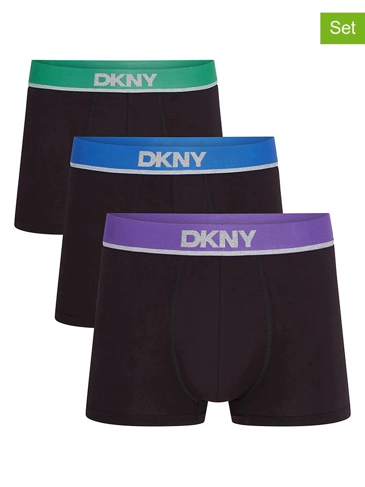 Pánské boxerky slipy Dkny 3 kusy vel. M, černá viskóza