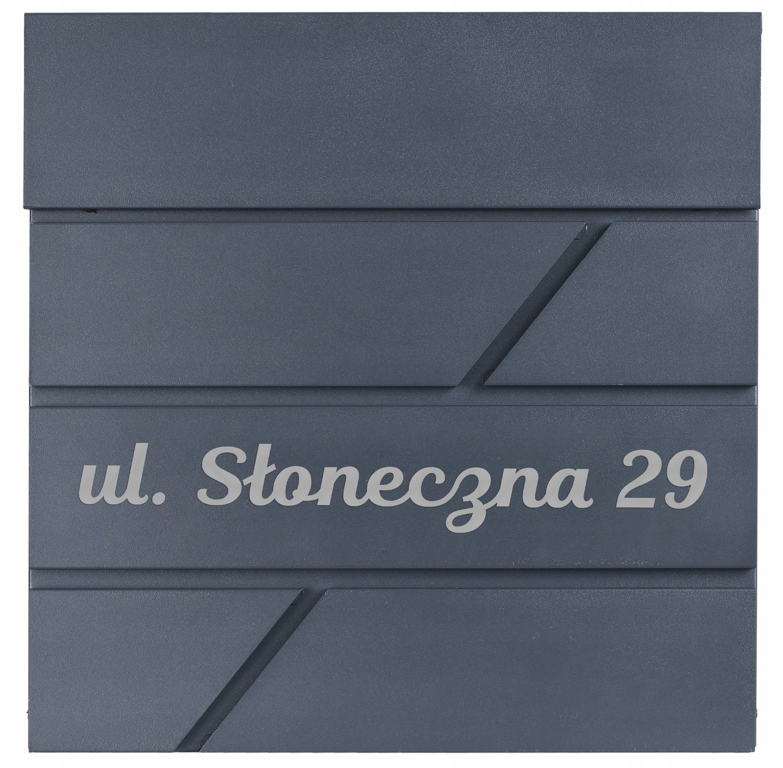 Poštovní Schránka Poštovní Antracit Číslo Domu Solidní Moderní Gravírování