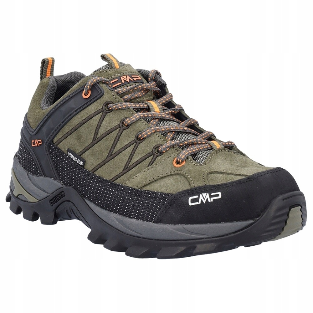 Pánské turistické trekové boty Cmp Rigel Low Waterproof Olive/Flame 41