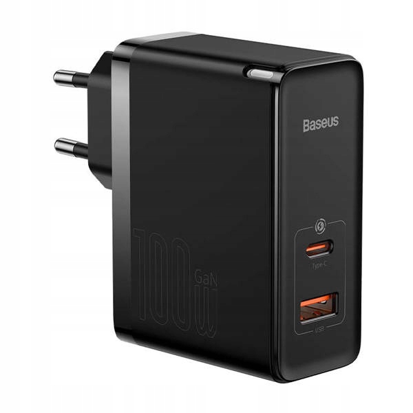 Ładowarka sieciowa Baseus GaN C+U, 100W + kabel 1m