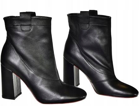 dámské kotníkové boty Karino 39 kůže lico sloupek lemovka elegantní dámské kotníkové boty