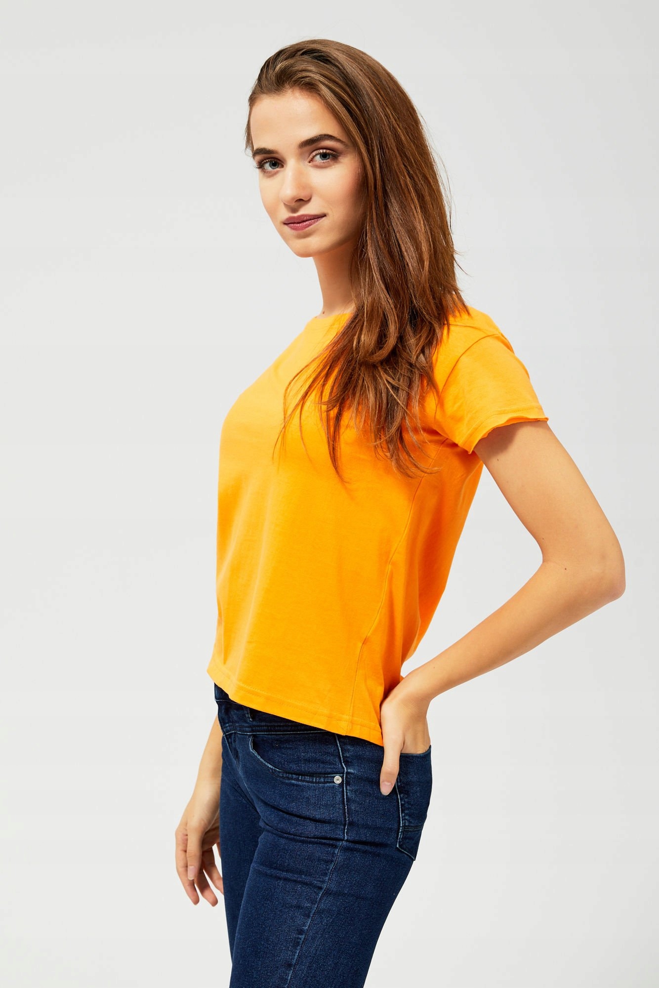

Moodo Bluzka basic L-TS-1783 Orange; Xs