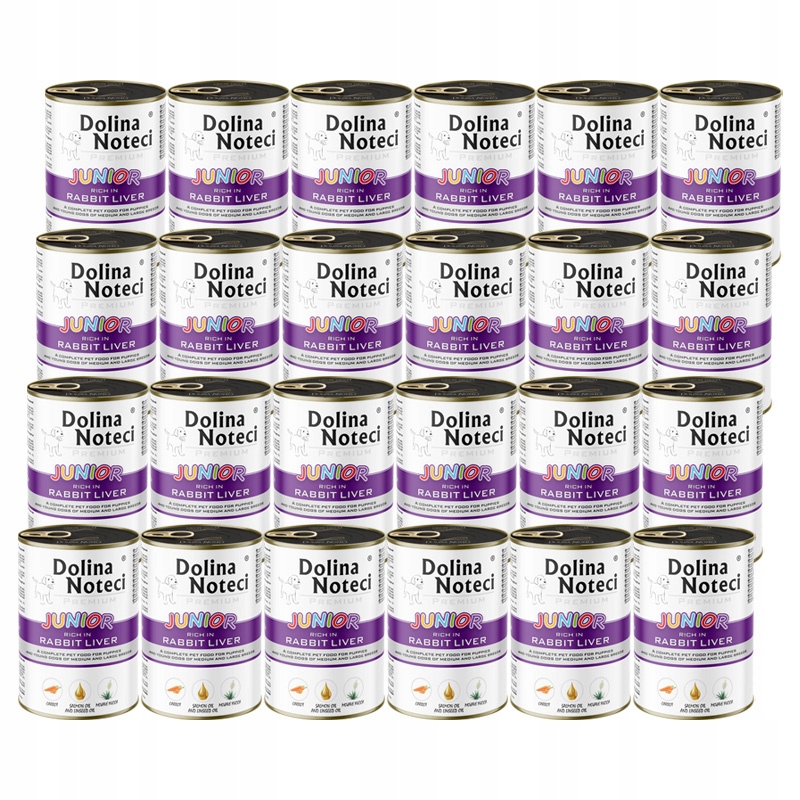 Levně Mokré krmivo pro psy junior Dolina Noteci Premium králík, sada 24 x 400 g
