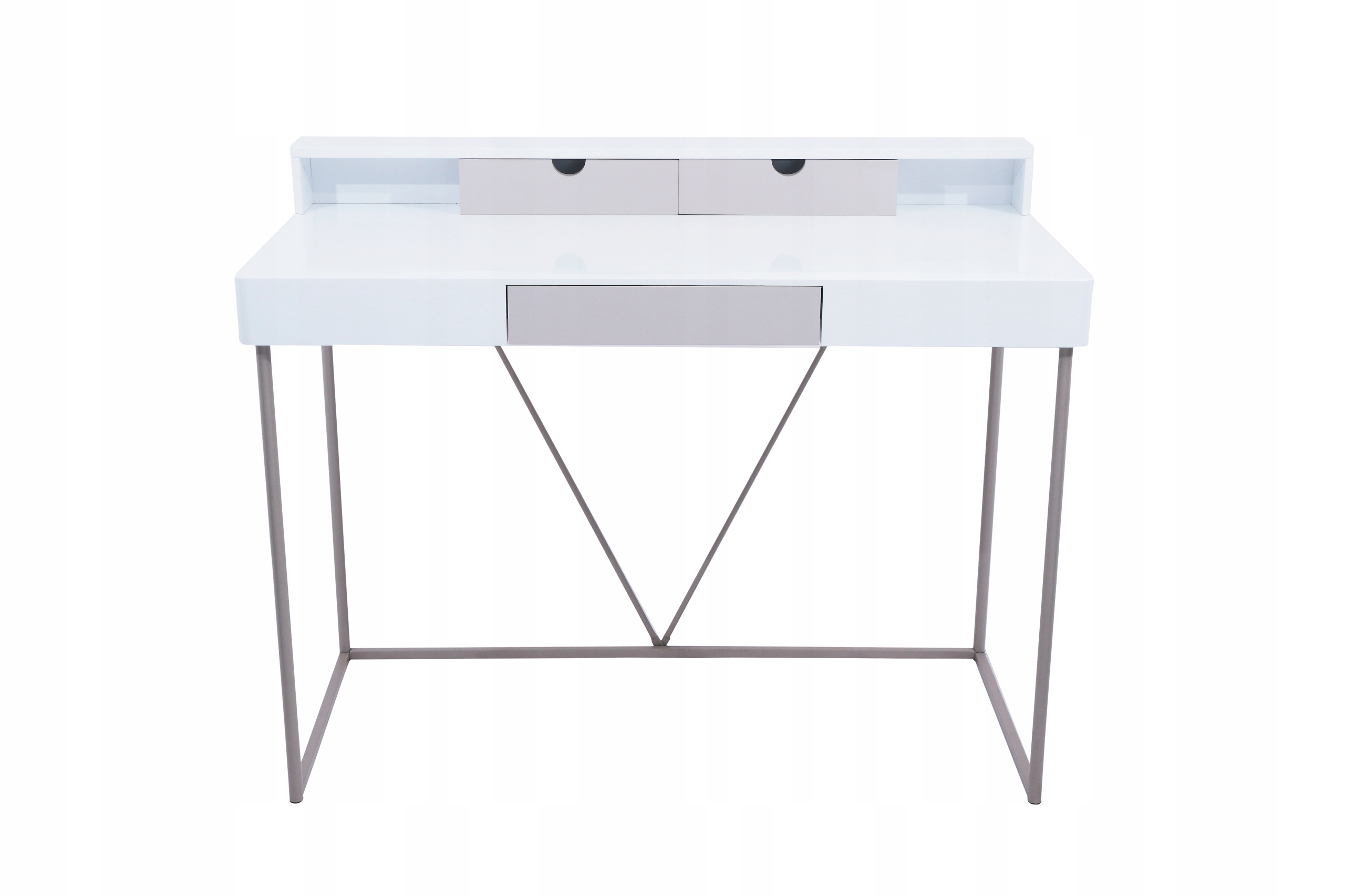 Biurko Grace biały mat organizer płyta MDF design Marka Unique