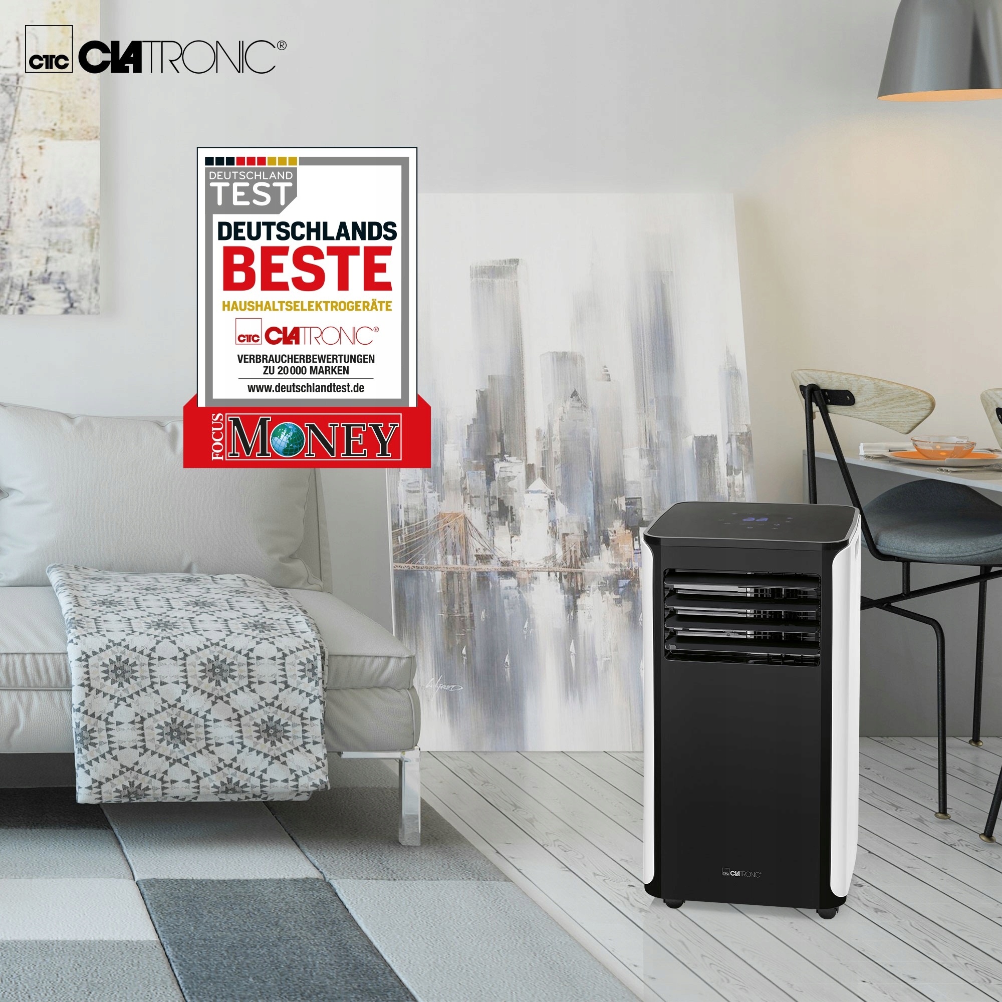 KLIMATYZATOR PRZENOŚNY WIFI STEROWANIE GŁOSEM CLAT Sterowanie elektroniczne