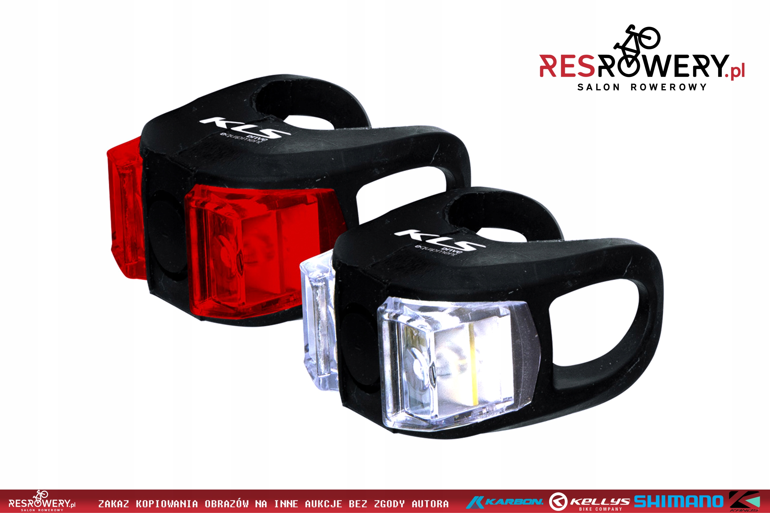 ZESTAW OŚWIETLENIA NA ROWER KELLYS KLS TWINS BLACK Kod producenta 8585019339003