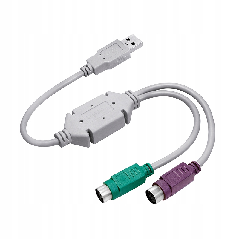 Adapter LogiLink Usb PS/2 (AU0004A) do Mini-DIN 6, 0.3m