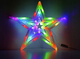 

Ozdoba Gwiazda Świecąca Kolorowa Lampki Led 40 CM