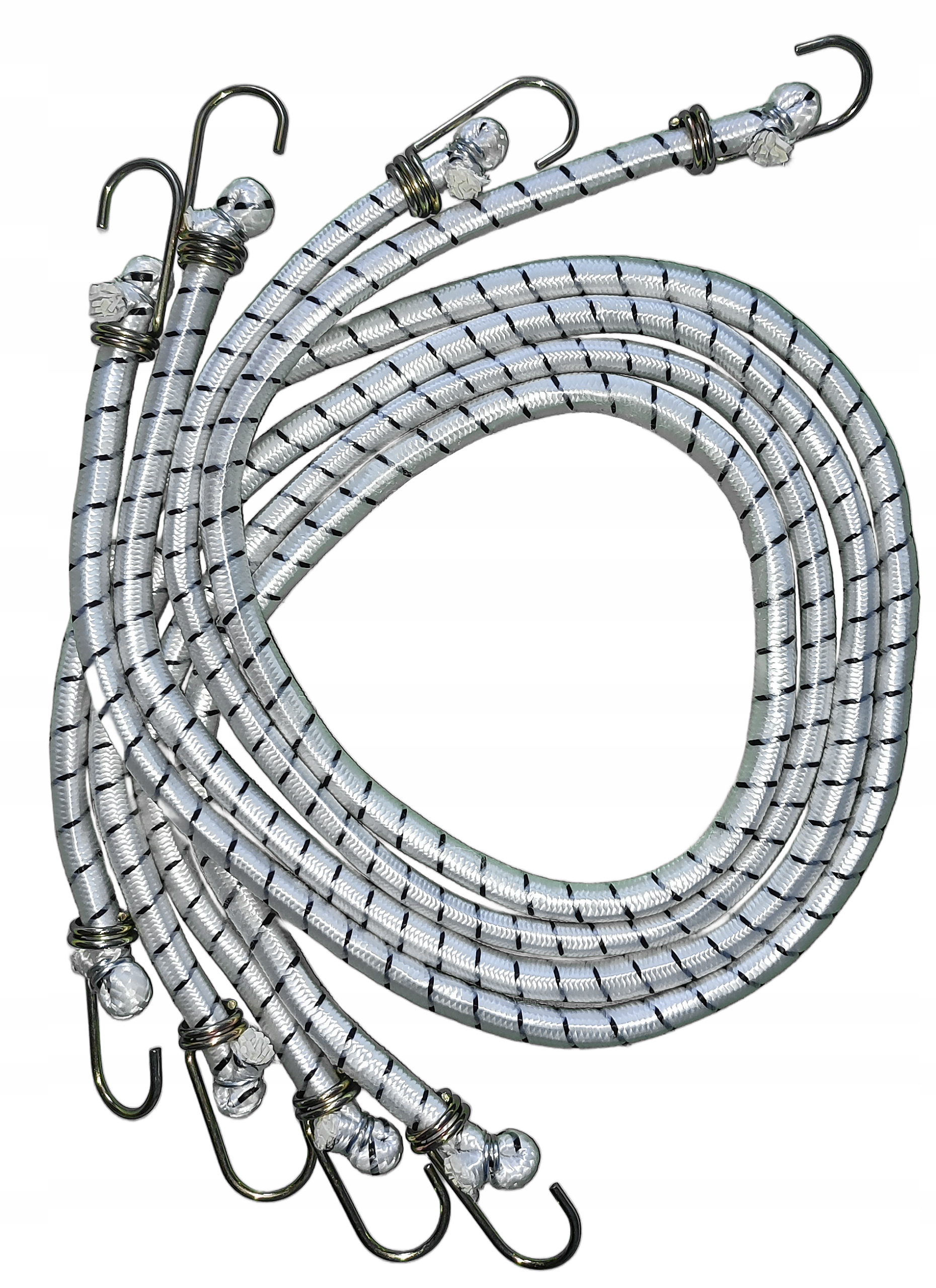 Linki gumowe do mocowania plandeki bagażu elastyczne z haczykami 100cm 4szt