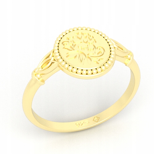 Prsteň ozdobný prsteň,veľkosť 12, striebro pozlátené 14 karátovým zlatom