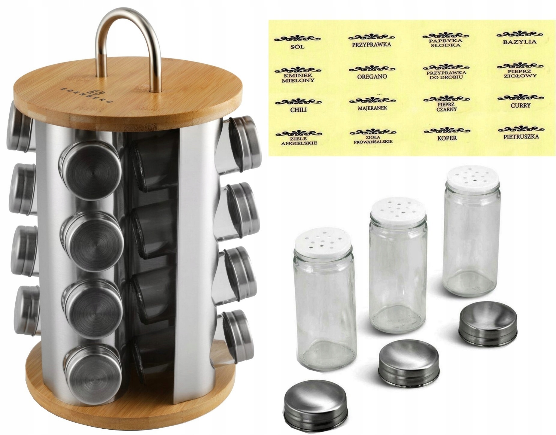 

Przyprawnik Obrotowy Stojak do przypraw 16 słoików