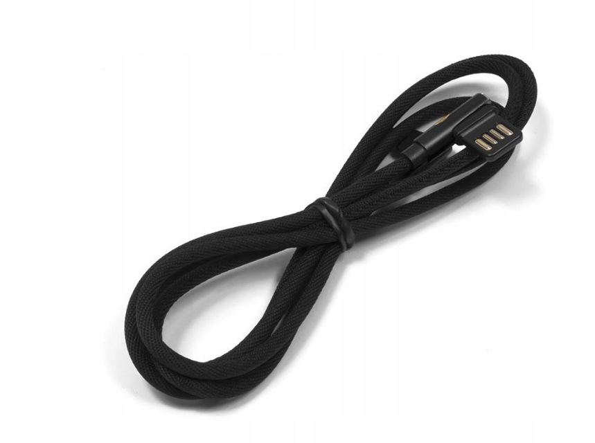 

Kabel pleciony Telefonu kątowy Typ-C 1.2 m czarny
