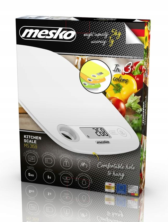 Waga kuchenna MS3159 biała 5kg/1g z tarowaniem