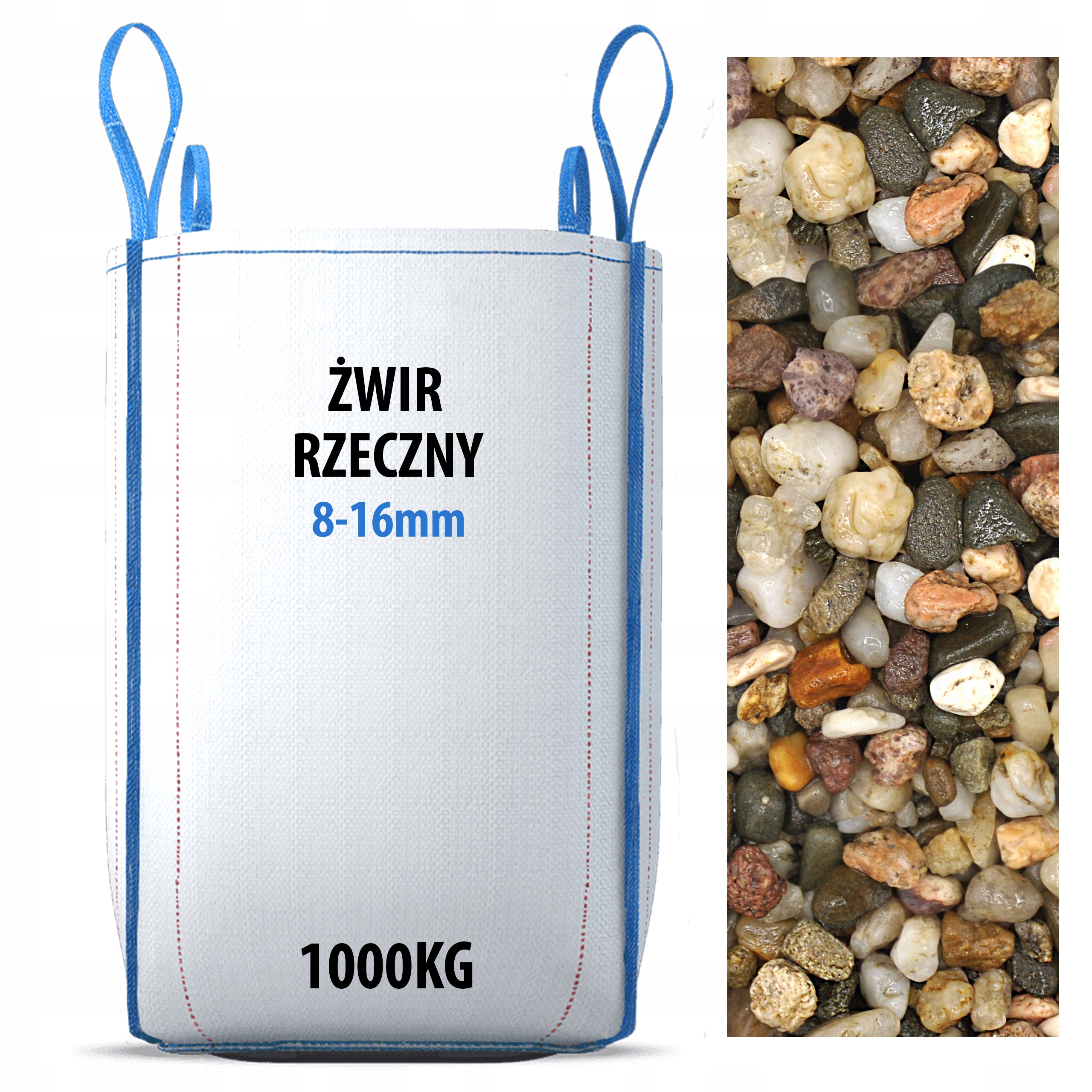 

Żwir Rzeczny Żwirek Ogrodowy Kamyczki Tona Big Bag