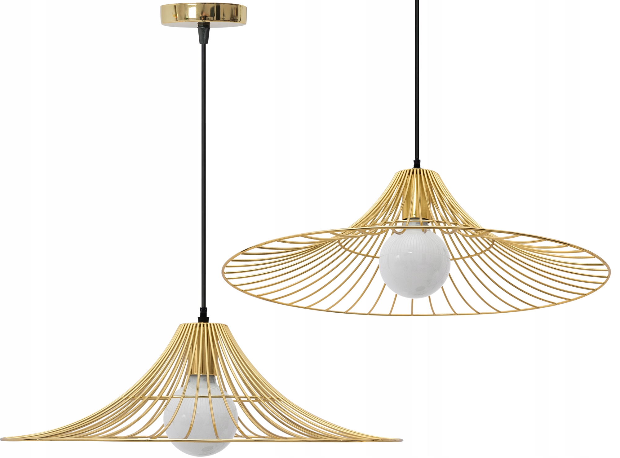 

Lampa sufitowa wisząca gold złota ażurowa loft