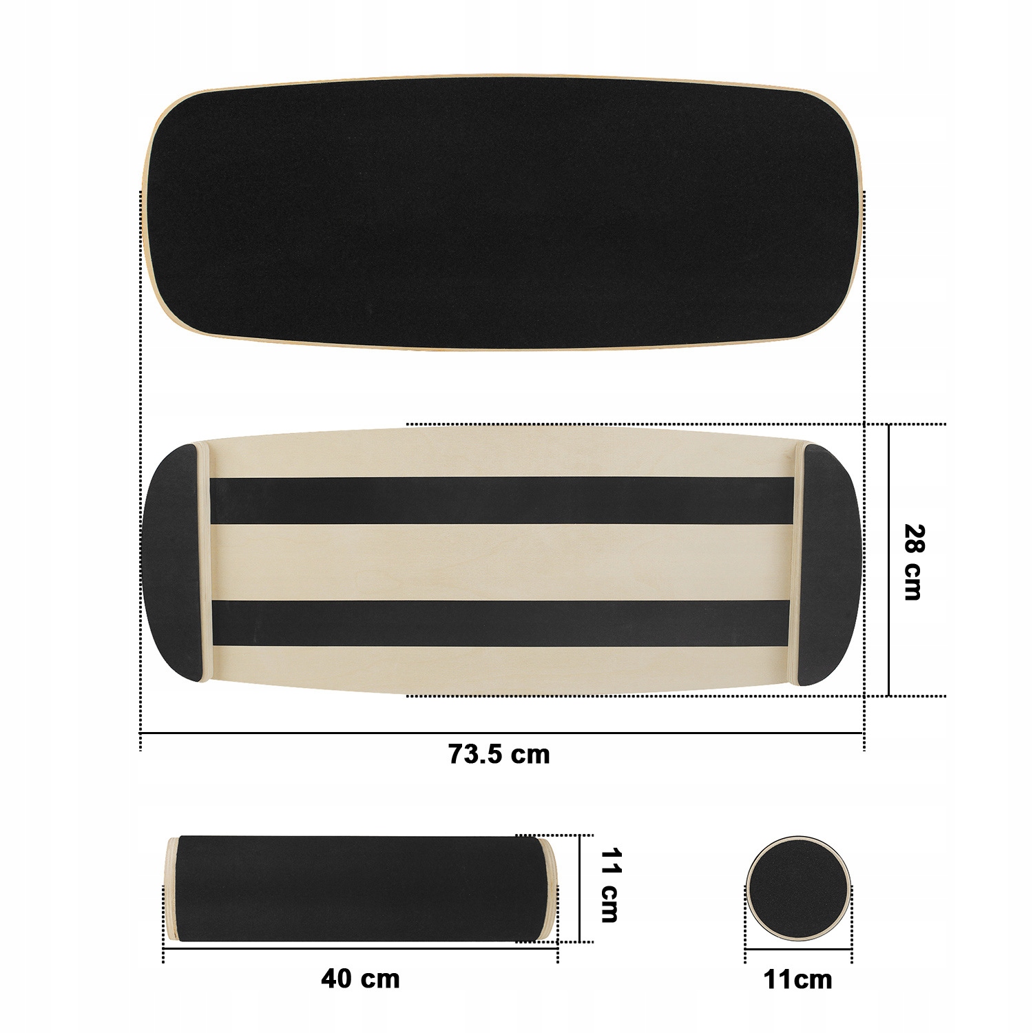 DESKA DO BALANSOWANIA ĆWICZENIA RÓWNOWAGI TRICKBOARD BALANCE BOARD + WAŁEK Rodzaj trickboard