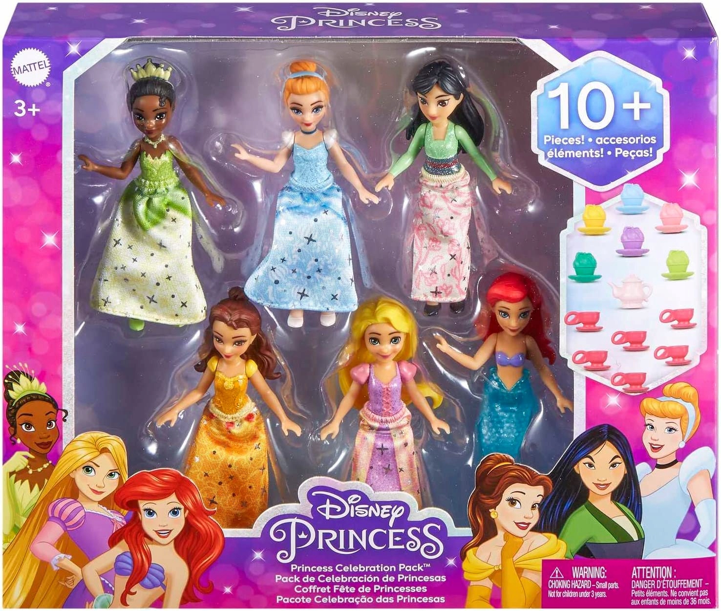 

Disney Lalka Księżniczka zestaw 7 małych laleczek