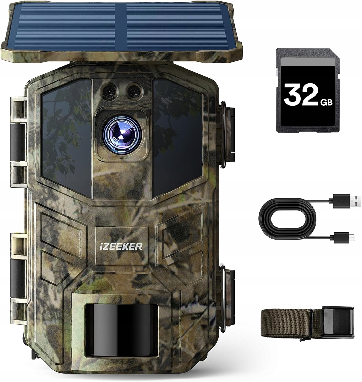 Lovecká kamera fotopasca iZEEKER IG420 4K Ultra Hd vodotesná solárna