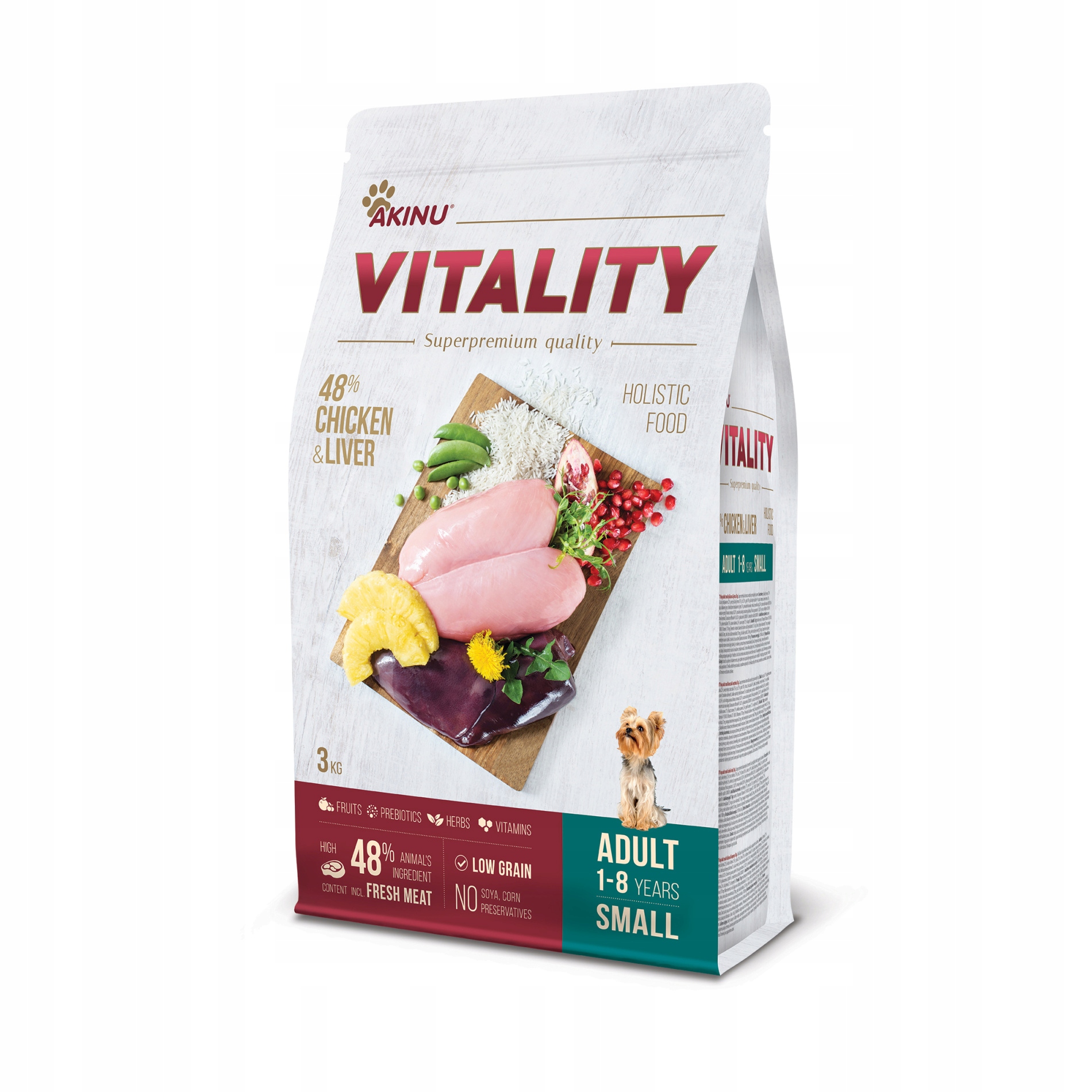 Akinu Vitality granule dog adult small chicken & liver 3kg