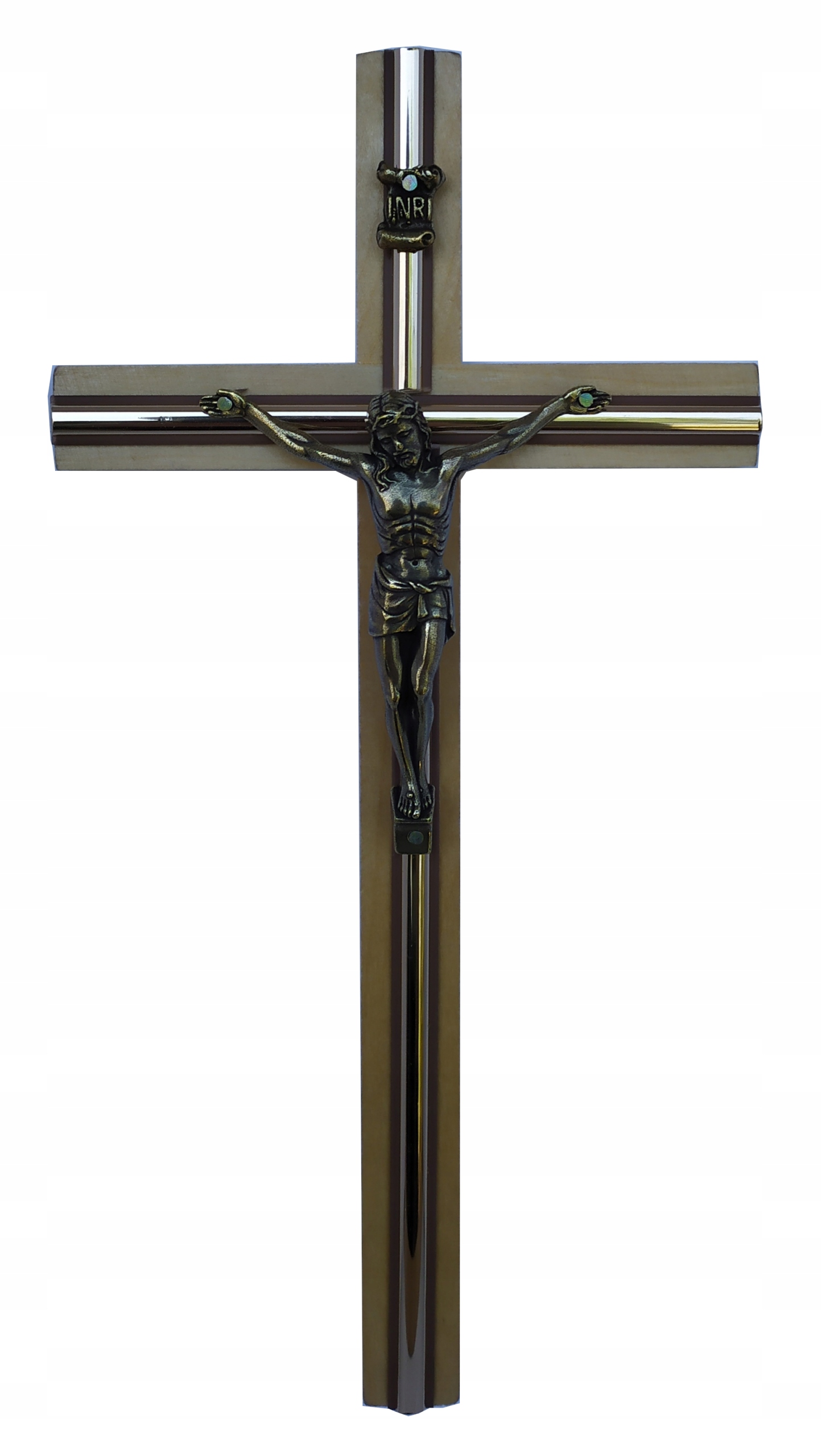 

Drewniany Duży Krzyż Na Ścianę 28 CM Wiszący Jasny