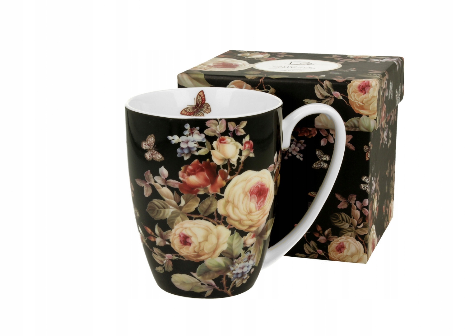 

Kubek bullet Warda porcelana róże urodziny czarny