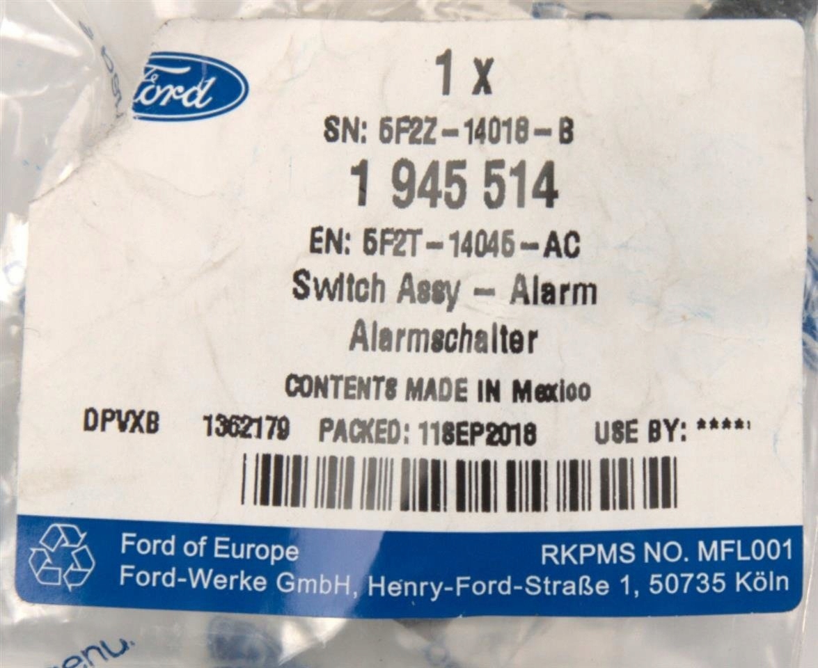 CZUJNIK KRANCOWY DRZWI PRZESUWNYCH TRANSIT Parts manufacturer Ford original OE