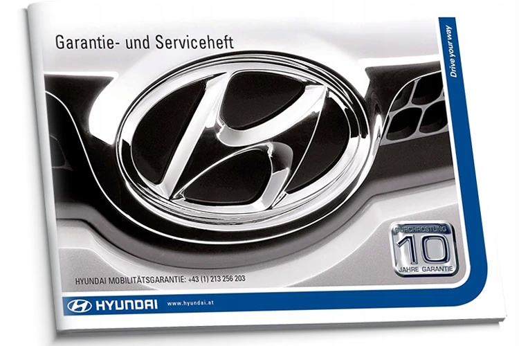 Hyundai Rakousko Německá servisní kniha do roku 201