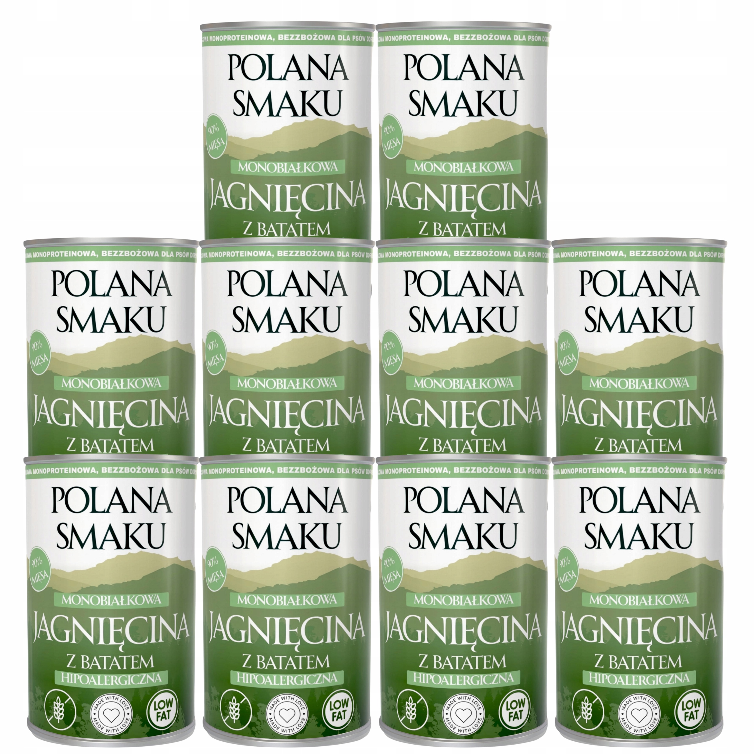 Levně Polana Smaku Vlhké krmivo pro psa jehněčí batát 10 x 400 g Monoproteinové