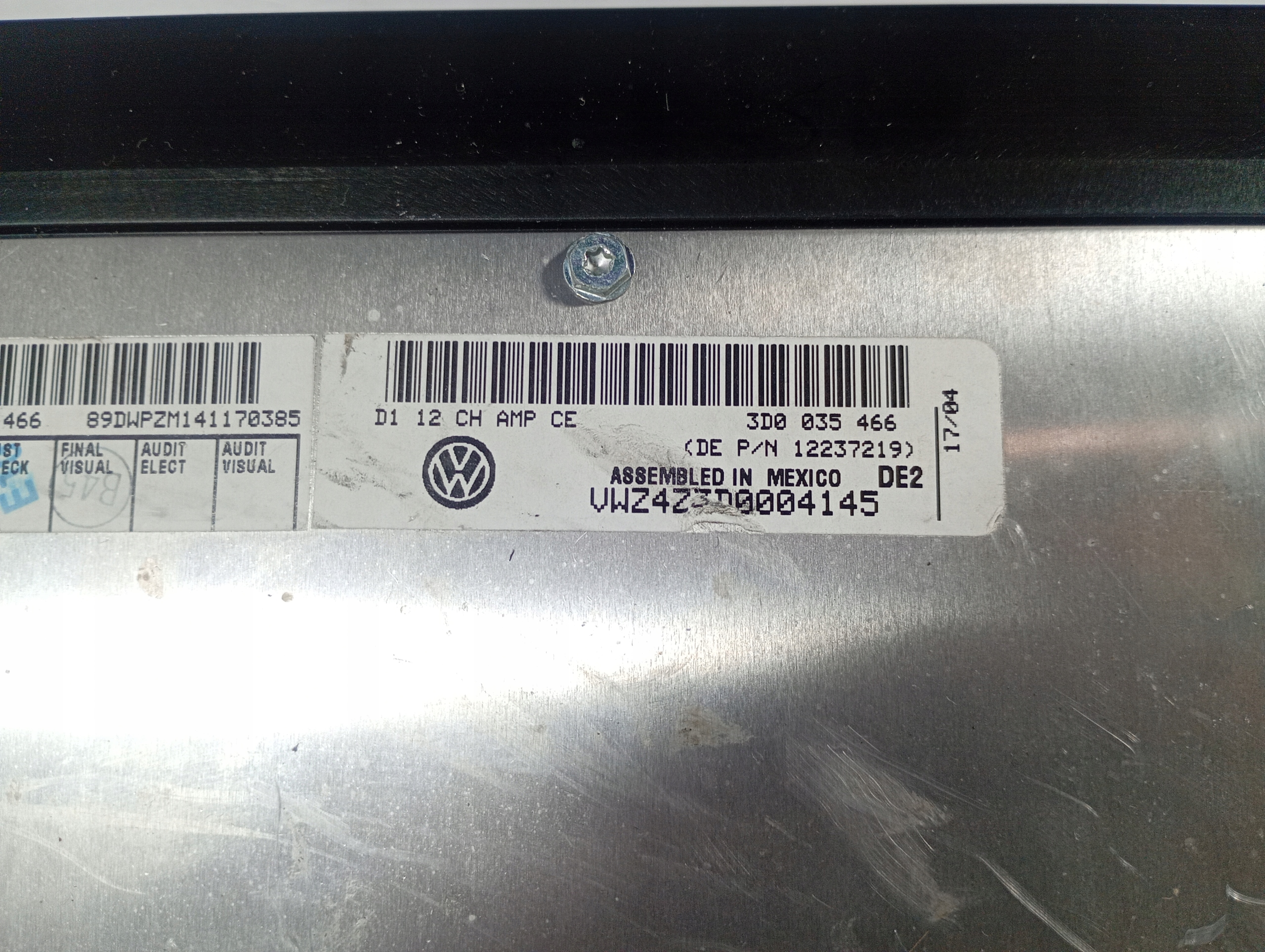 VW Phaeton 02-16 amplifier RADIA OE 3D0035446