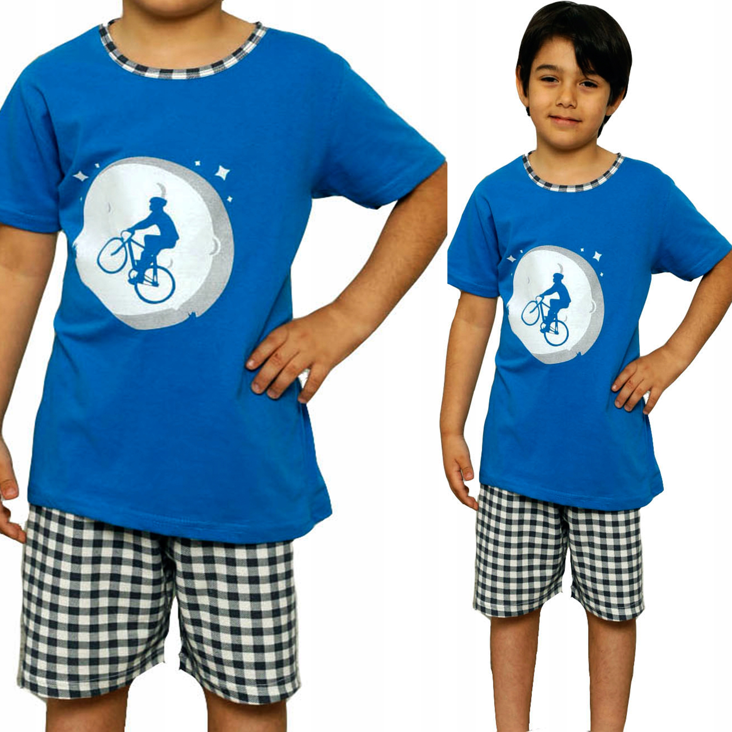 

Piżama Chłopięca dziecięca Krótka Kratka Rower