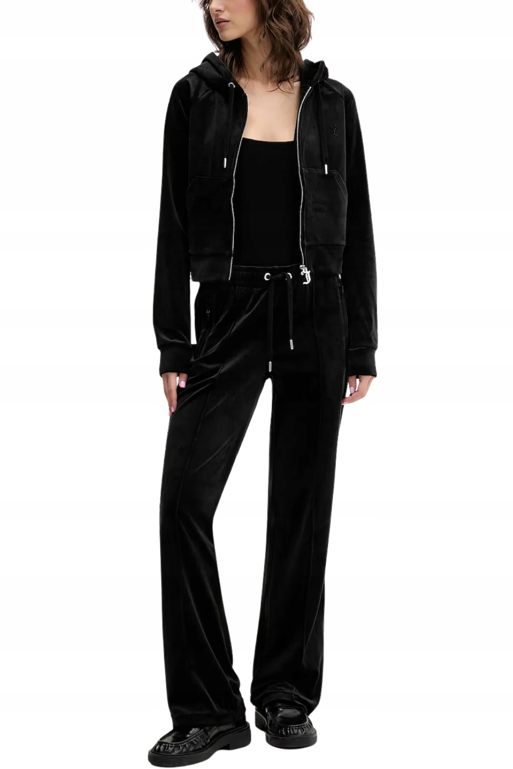 Juicy Couture Černé tepláky s zirkony Tina S